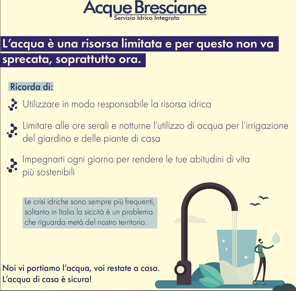 Utilizzo consapevole dell'acqua