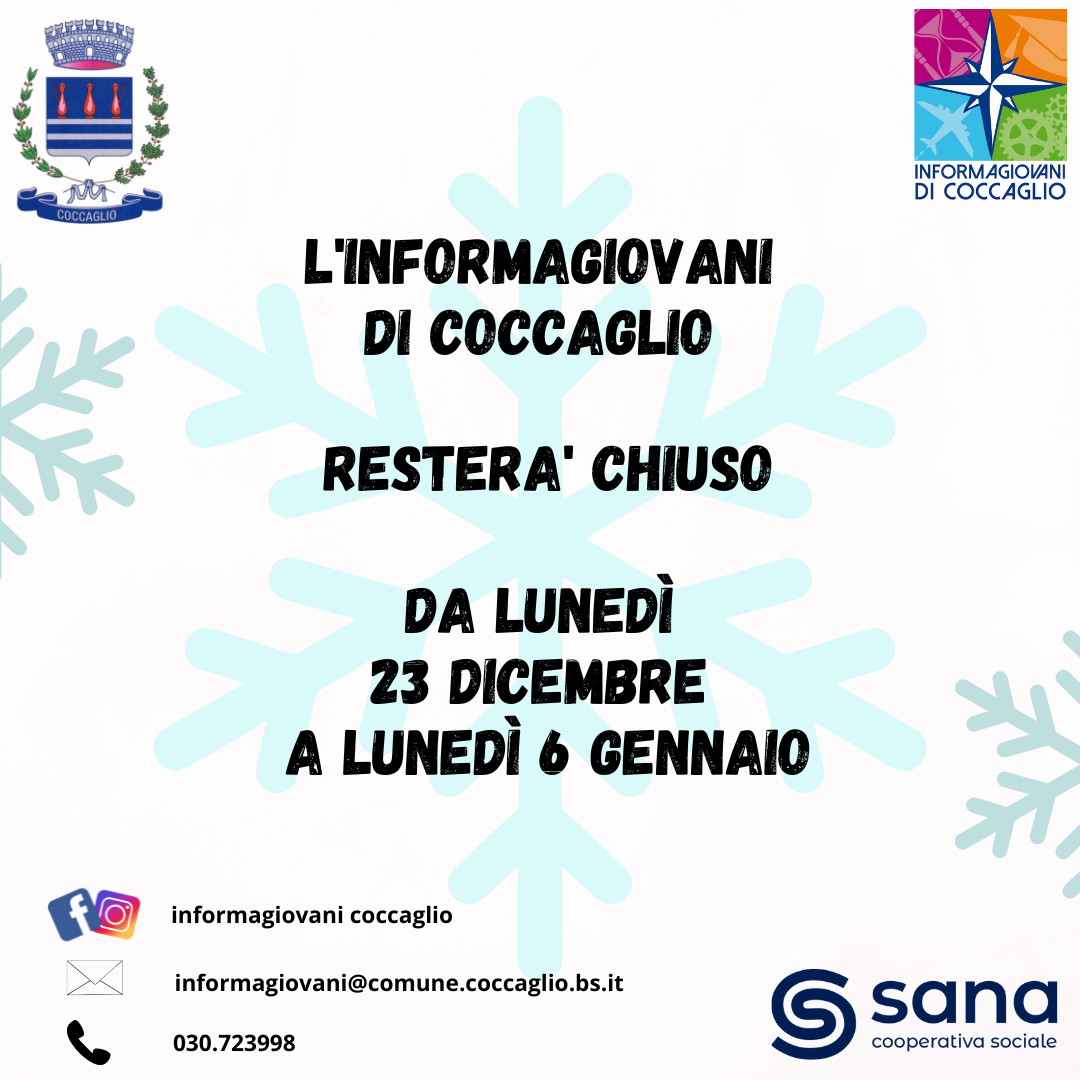 chiusura natale INFO