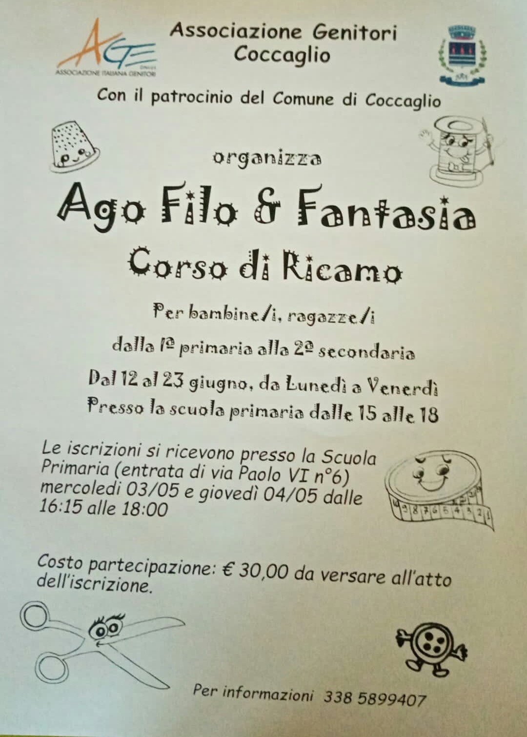 Corso di ricamo - ago filo e fantasia