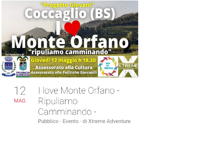 Progetto Giovani: "I love Monte Orfano - ripuliamo camminando"