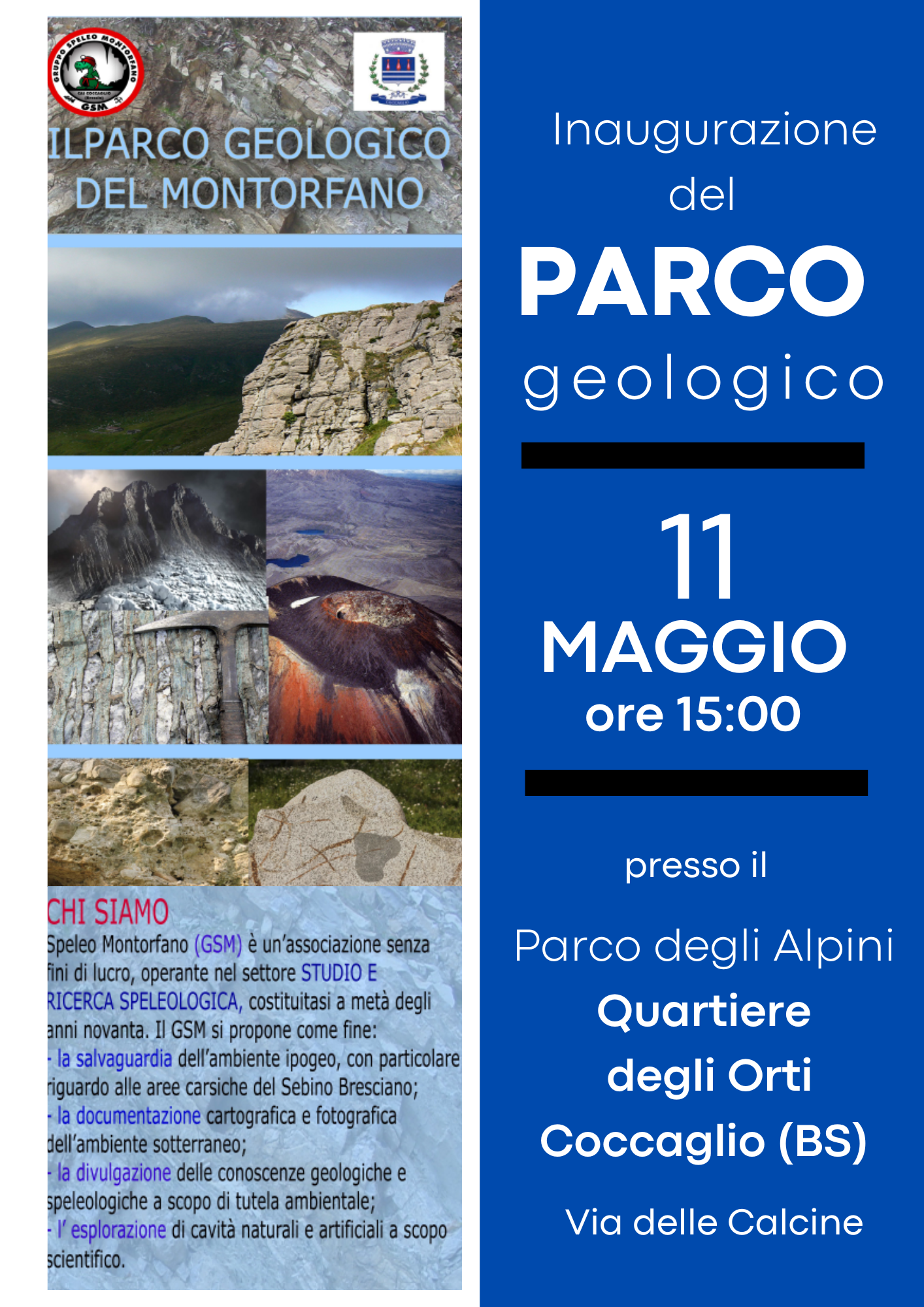 INAUGURAZIONE DEL PARCO GEOLOGICO DI COCCAGLIO 