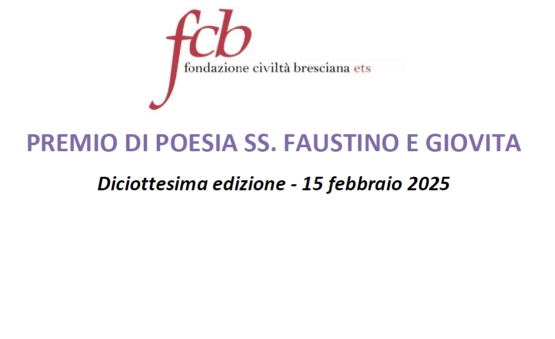 Premio di Poesia SS. Faustino e Giovita 2024-2025