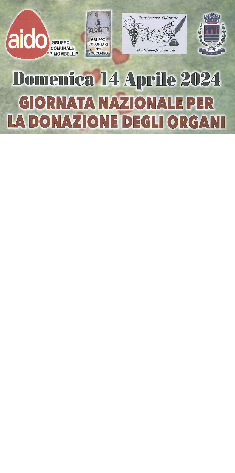 GIORNATA NAZIONALE PER LA DONAZIONE DEGLI ORGANI