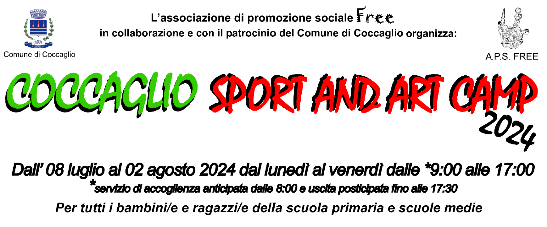 COCCAGLIO SPORT and ART CAMP 2024