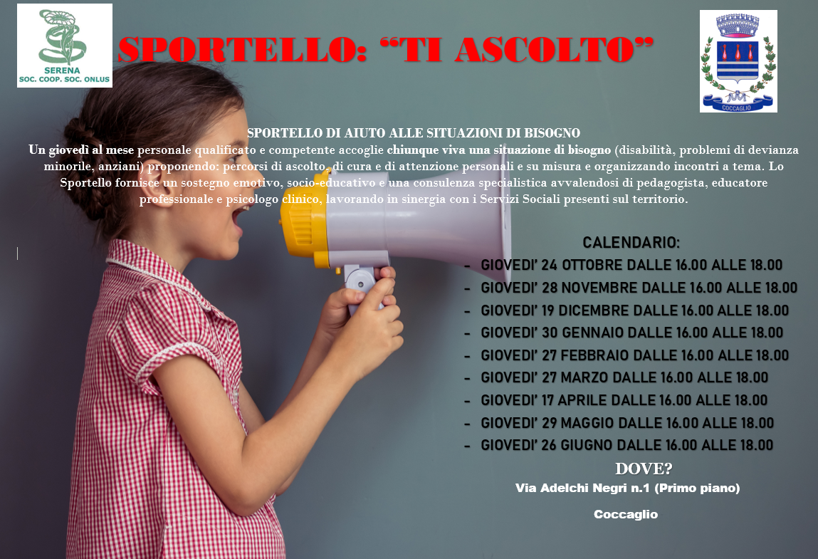 SPORTELLO: “TI ASCOLTO”