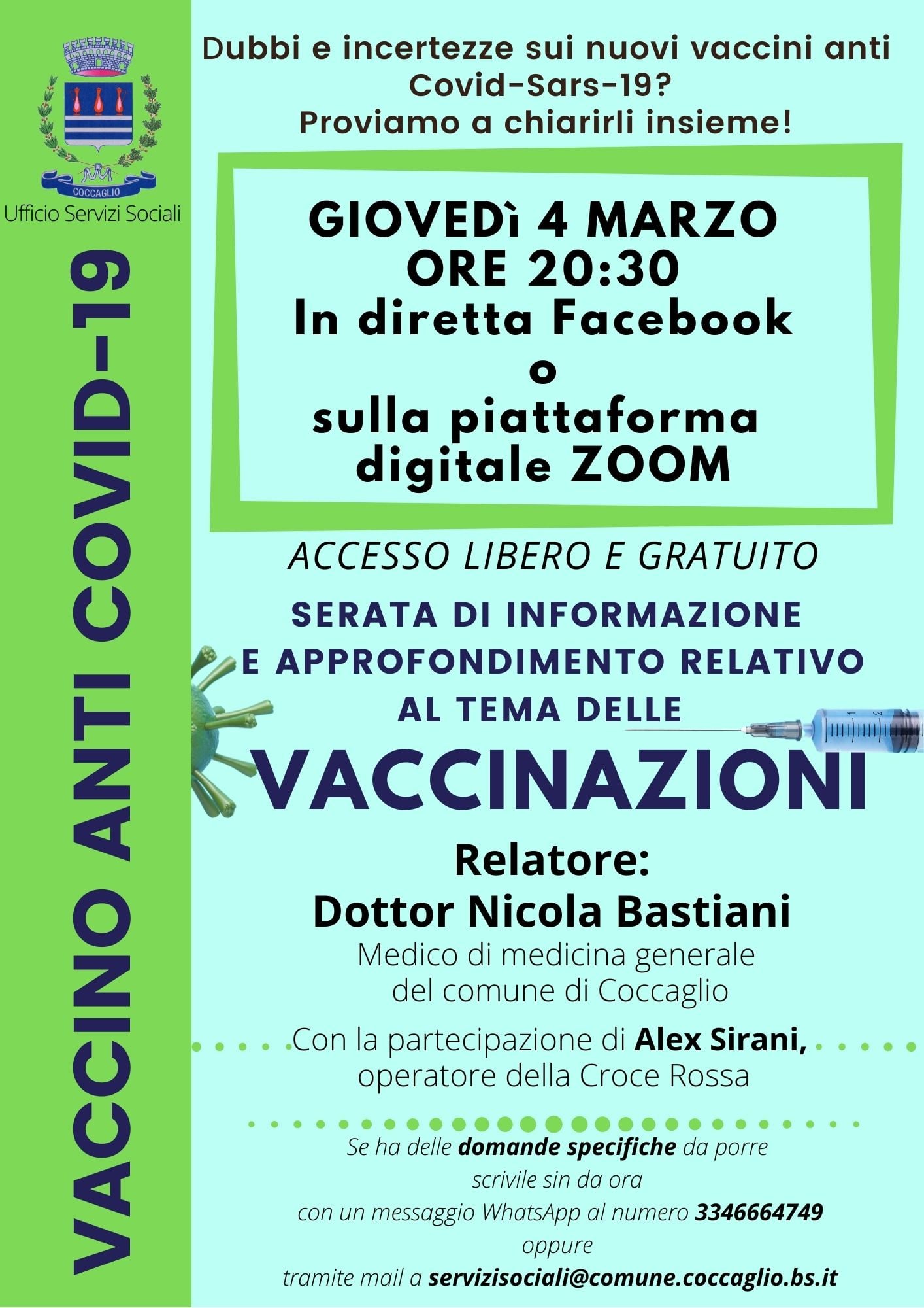INCONTRO INFORMATIVO SULLE VACCINAZIONI ANTI COV-SARS-19