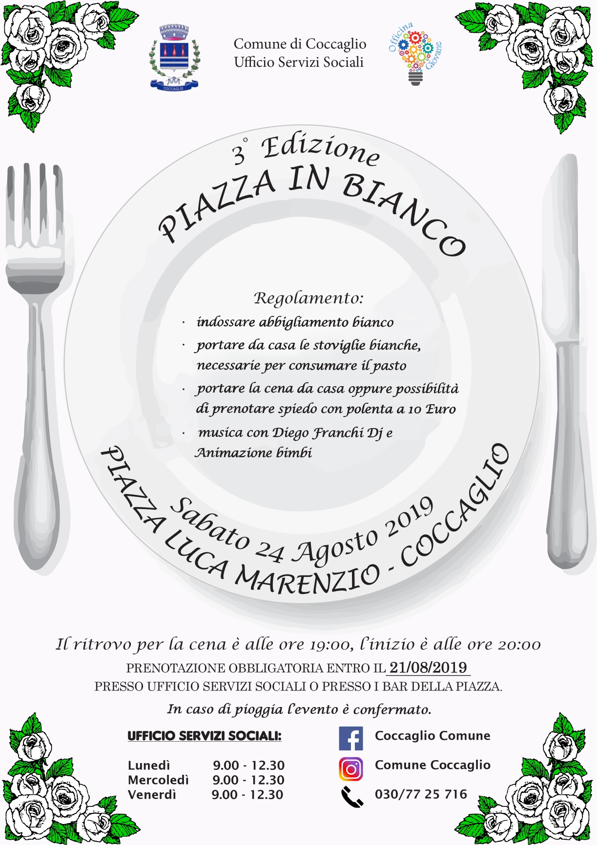 Terza Edizione Piazza in Bianco
