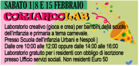 LABORATORIO CREATIVO PER BAMBINI "CORIANDOLAB" 