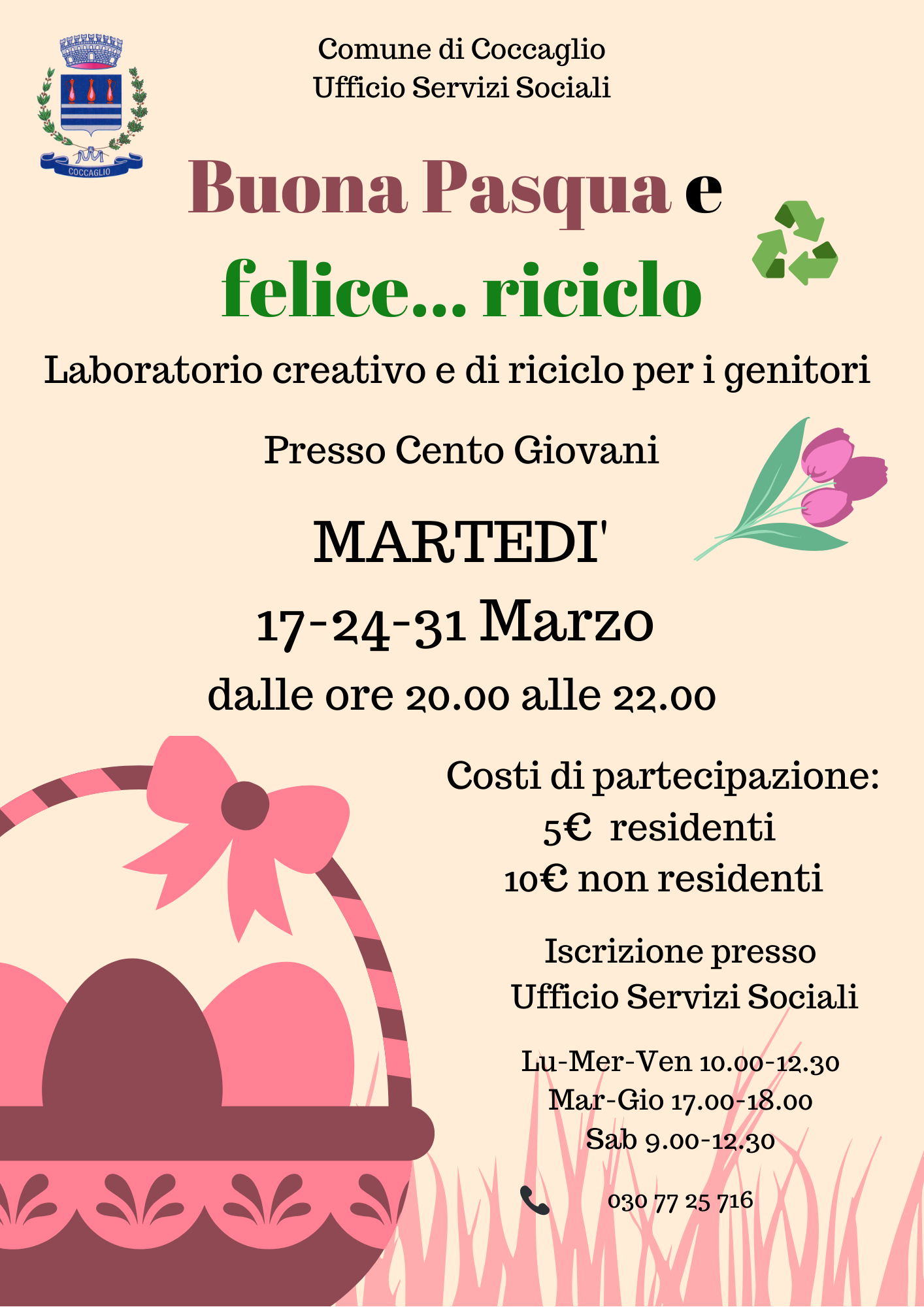 Laboratorio creativo e di riciclo per genitori